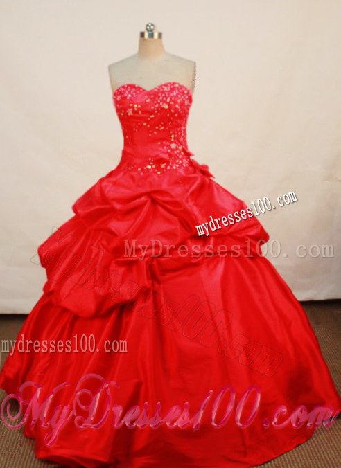 Diamond and Ruche Decorated Sweet 15 Dresses with Pick-ups